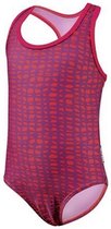 badpak meisjes polyester/elastaan rood/paars maat 128