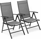 Pico NL® Tuinstoel met Verstelbare Rugleuning - Campingstoel Opvouwbaar - Tuinstoelen Aluminium - Set van 2 Stuks