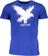 Roberto Cavalli T-shirt Blauw XL Heren