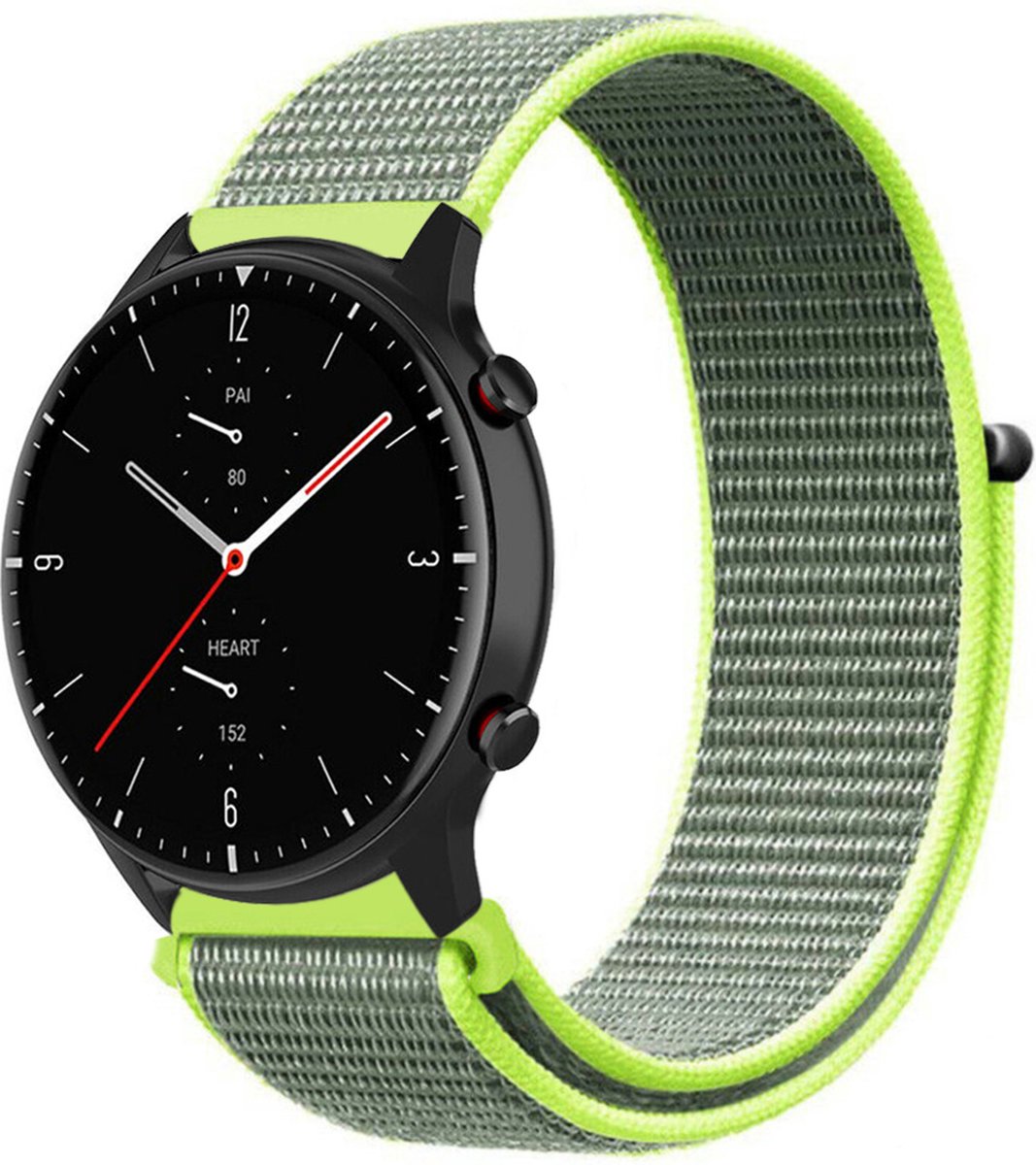 Nylon Smartwatch bandje Geschikt voor Amazfit GTR 2 nylon band fluoriserend . bol