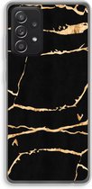 Case Company® - Samsung Galaxy A52s 5G hoesje - Gouden marmer - Soft Cover Telefoonhoesje - Bescherming aan alle Kanten en Schermrand