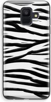Case Company® - Samsung Galaxy A6 (2018) hoesje - Zebra pattern - Soft Cover Telefoonhoesje - Bescherming aan alle Kanten en Schermrand