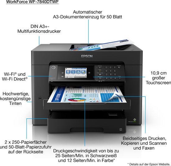 Epson WorkForce WF-7840DTWF - All-in-one Printer - Geschikt voor ReadyPrint - Epson