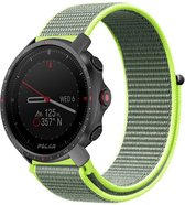 Strap-it Nylon smartwatch bandje - geschikt voor Polar Grit X / Grit X Pro / Vantage M / M2 - fluoriserend