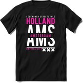 Amsterdam - Holland | TSK Original & vintage | T-Shirt Heren - Dames | Roze | Perfect Cadeau Shirt | Grappige Spreuken - Zinnen - Teksten | Maat 3XL