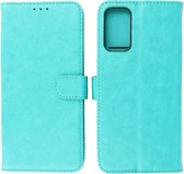 Samsung Galaxy M52 5G Hoesje - Book Case Telefoonhoesje - Kaarthouder Portemonnee Hoesje - Wallet Cases - Groen