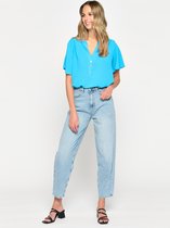 LOLALIZA Blouse met korte mouwen - Blauw - Maat 46
