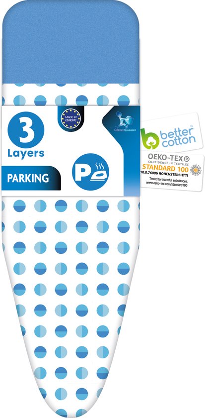 LaundrySpecialist® Housse de planche à repasser Parking L / XL - Bleu clair