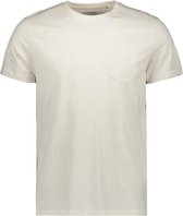 Haze & Finn T-shirt Tee Pocket Melange Ma17 0012 Blanc De Blanc Mannen Maat - XL