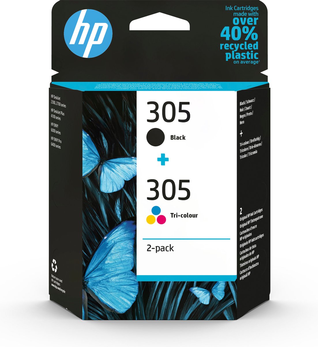 HP 305 2-Pack Tri-color/Black
