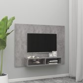 vidaXL Tv-wandmeubel 135x23,5x90 cm spaanplaat betongrijs