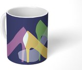 Mok - kleurrijke silhouetten van hakken - 350 ML - Beker - Uitdeelcadeautjes