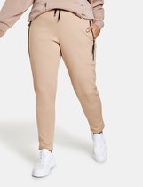 SAMOON Dames Joggingbroek met ritszakken Light Tannin Brown-42