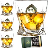 Amerigo Premium Whiskey Glass Set van 4 Gift Box