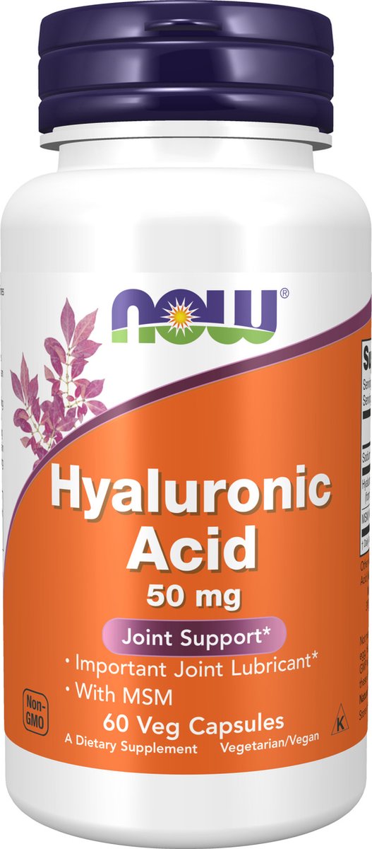 Goedkoopste Hyaluronic Acid 50 mg with MSM-60 veggie caps