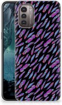 Telefoonhoesje Nokia G21 | G11 Backcover Soft Siliconen Hoesje Feathers Color