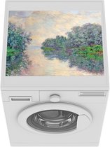 Wasmachine beschermer mat - Morgen op de Seine - Schilderij van Claude Monet - Breedte 55 cm x hoogte 45 cm