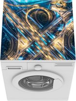 Wasmachine beschermer mat - Licht - Stad - Urban - Breedte 60 cm x hoogte 60 cm