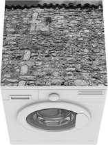 Wasmachine beschermer mat - Muur - Stenen - Dakpannen - Breedte 60 cm x hoogte 60 cm