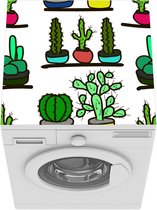 Wasmachine beschermer mat - Cactus - Patronen - Groen - Breedte 60 cm x hoogte 60 cm