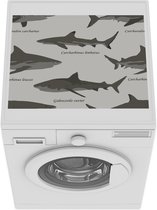 Wasmachine beschermer mat - Patronen - Haai - Zee - Breedte 55 cm x hoogte 45 cm