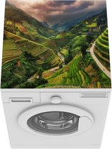 Wasmachine beschermer mat - Heuvels in lagen - vierkant - Breedte 60 cm x hoogte 60 cm