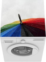 Wasmachine beschermer mat - Regenboog paraplu - Breedte 60 cm x hoogte 60 cm