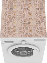 Wasmachine beschermer mat - Patronen - Bloemen - Goud - Breedte 60 cm x hoogte 60 cm