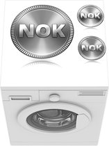 Wasmachine beschermer mat - een Noorse Kroon - zwart wit - Breedte 60 cm x hoogte 60 cm