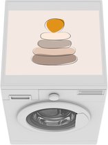 Wasmachine beschermer mat - Kinderen - Speelgoed - Line art - Breedte 55 cm x hoogte 45 cm