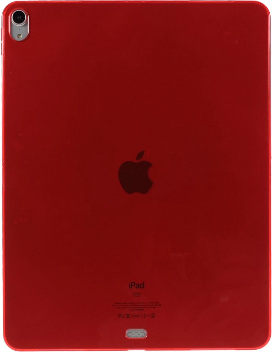 Peachy Flexibel TPU bescherming Cover hoes geschikt voor iPad Pro 12.9 2018 - rood case