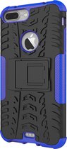 Peachy Shockproof bescherming hoesje iPhone 7 Plus 8 Plus case - Blauw
