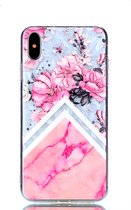 Peachy Diamant hoesje TPU iPhone XS Max Case - Roze