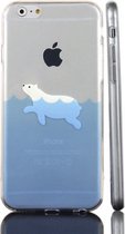 Peachy IJsbeer hoesje iPhone 6 Plus 6s Plus Polar bear TPU doorzichtig case
