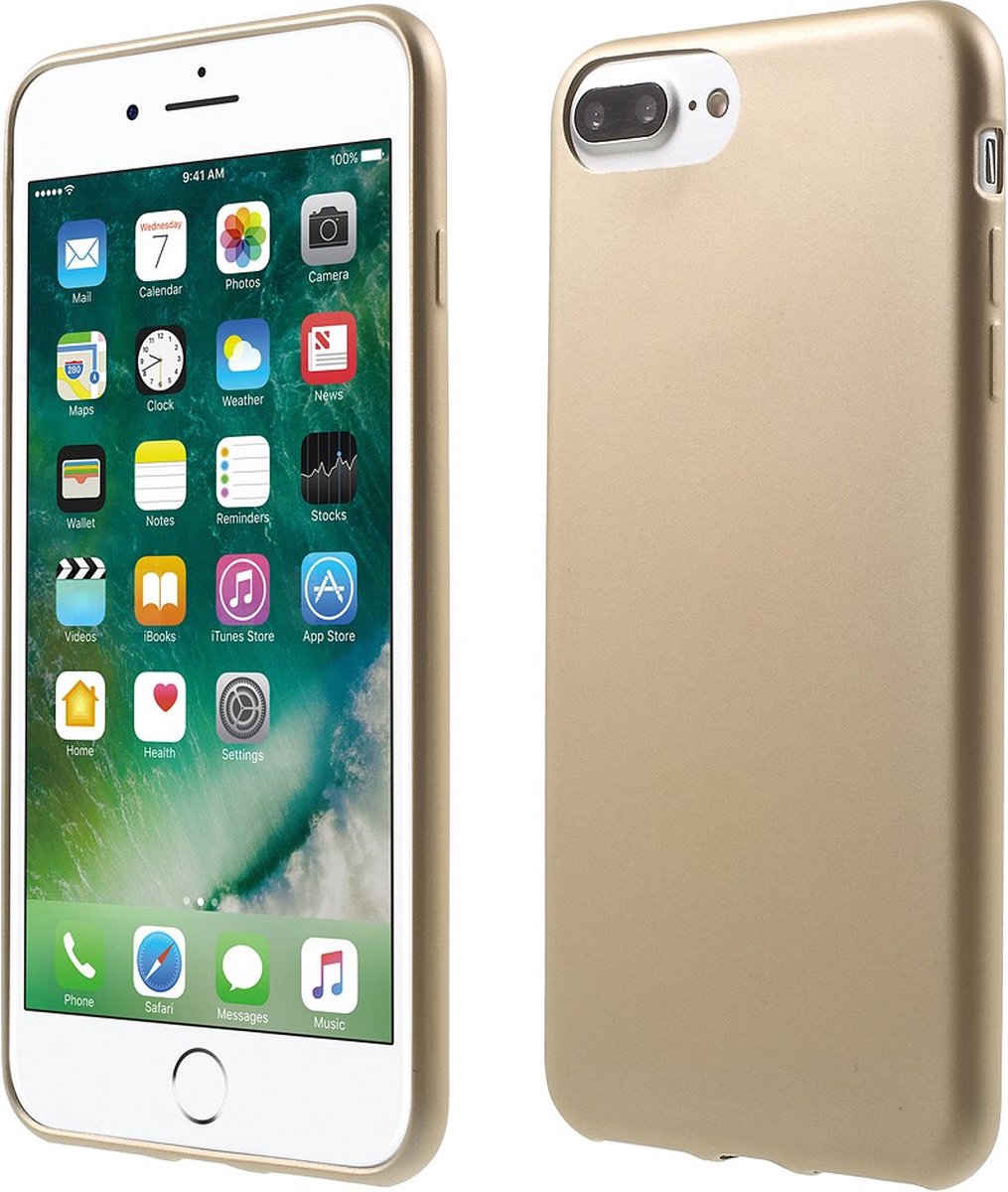 Peachy Gouden hoesje iPhone 7 Plus 8 Plus hard cover Golden case