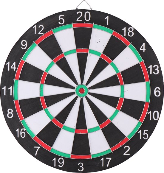 Darbord - inclusief 6x dartpijlen - D42 cm - dart set van Merkloos — afbeelding 3