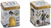 2x Blikje Tea Versailles 7,4x7,4x9,5cm