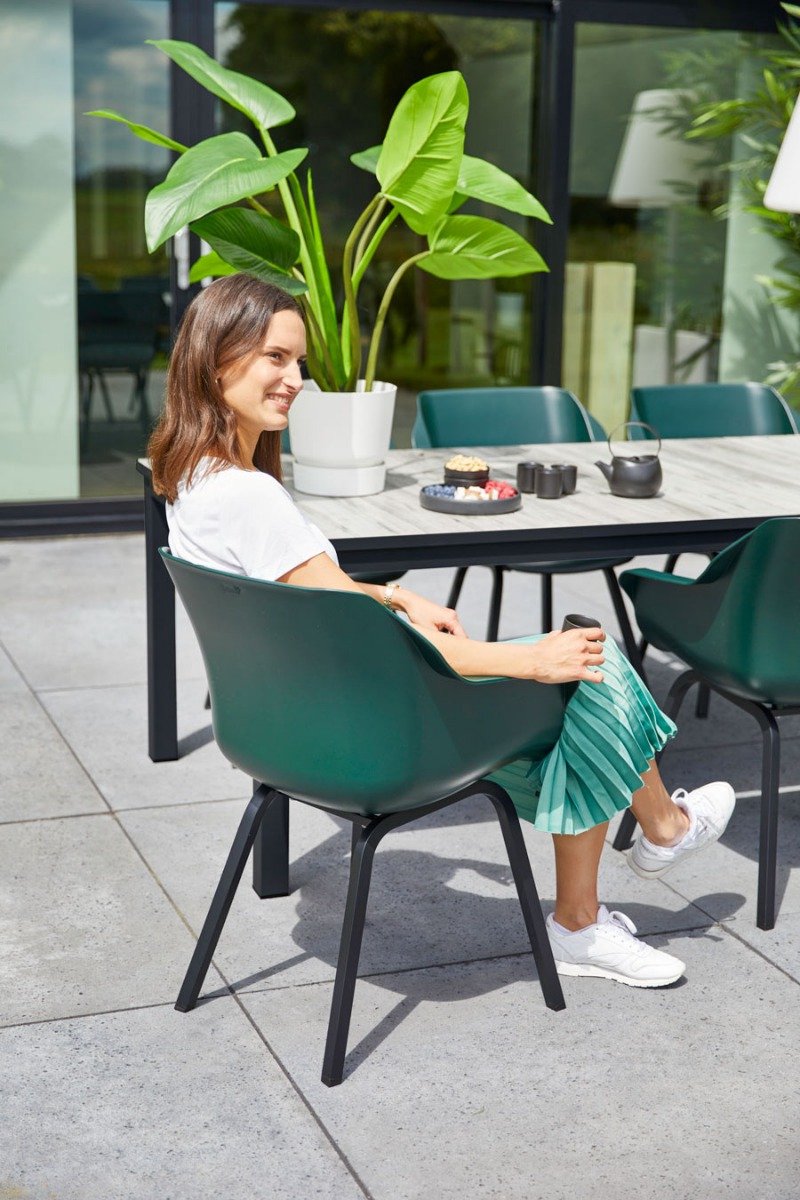 Hartman Sophie armchair chaise de jardin avec accoudoirs - Vert foncé