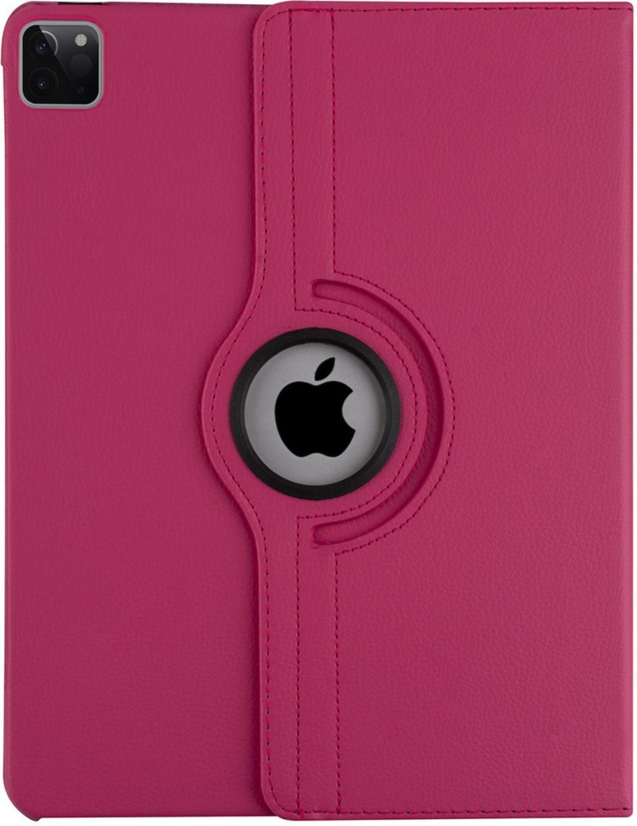 Apple iPad Pro 12.9 (2021) Book Case Tablethoes - Felroze - 360 Graden Draaibaar