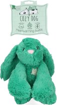Cozy Dog Bunny Hondenknuffel – knuffel met hartslag – rustgevend en kalmerend – 30 x 20 x 10 cm – groen – geschikt voor alle honden