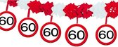 slinger 60 jaar verkeersbord 4 meter papier rood/wit