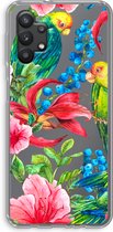 Case Company® - Samsung Galaxy A32 5G hoesje - Papegaaien - Soft Cover Telefoonhoesje - Bescherming aan alle Kanten en Schermrand