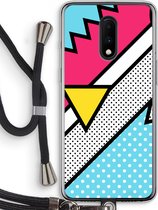 Case Company® - OnePlus 7 hoesje met Koord - Pop Art #3 - Telefoonhoesje met Zwart Koord - Bescherming aan alle Kanten en Over de Schermrand