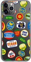 Case Company® - iPhone 11 Pro hoesje - Fruitsticker - Soft Cover Telefoonhoesje - Bescherming aan alle Kanten en Schermrand