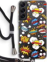 Case Company® - Samsung Galaxy S22 hoesje met Koord - Pow Smack - Telefoonhoesje met Zwart Koord - Bescherming aan alle Kanten en Over de Schermrand