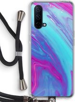 Case Company® - OnePlus Nord CE 5G hoesje met Koord - Zweverige regenboog - Telefoonhoesje met Zwart Koord - Bescherming aan alle Kanten en Over de Schermrand