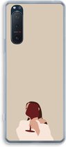 Case Company® - Sony Xperia 5 II hoesje - I drink wine - Soft Cover Telefoonhoesje - Bescherming aan alle Kanten en Schermrand