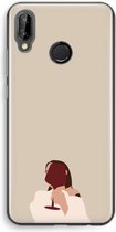 Case Company® - Huawei P20 Lite hoesje - I drink wine - Soft Cover Telefoonhoesje - Bescherming aan alle Kanten en Schermrand