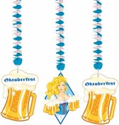 hangdecoratie Oktoberfest 75 cm papier blauw/geel/wit