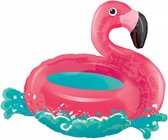 folieballon drijvende flamingo 68 x 76 cm roze